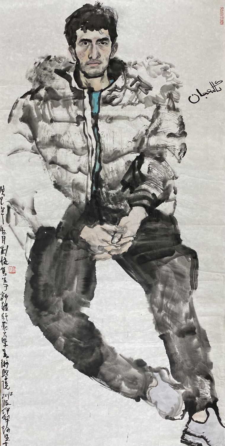 《新疆大学生男》136X68cm