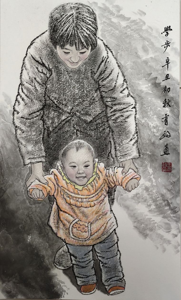 《学步》65X39cm