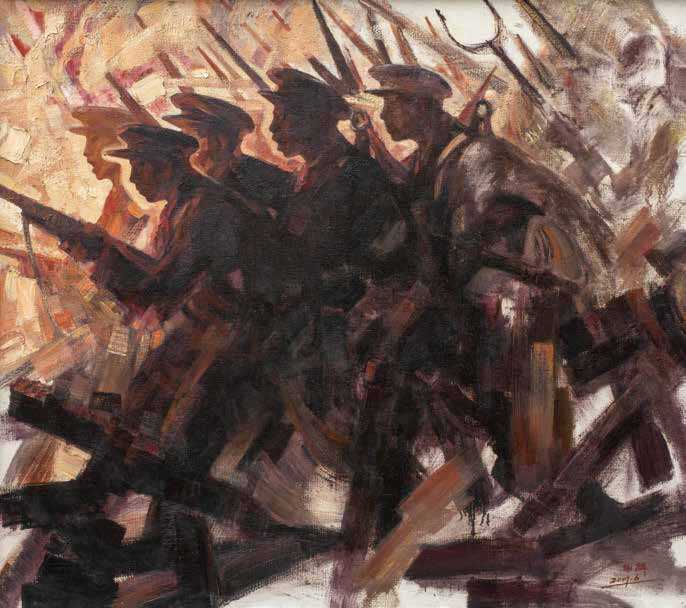 谢麟　《百色起义》　油画　160×180cm