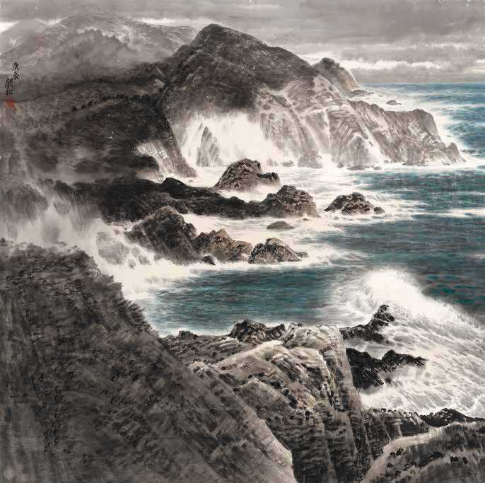 许钦松　《沧海无浅波》　中国画　125×125cm