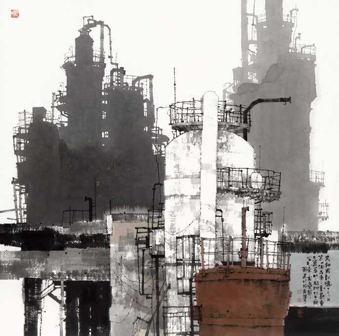 刘建　《共和国记忆之二》　中国画　124×124cm