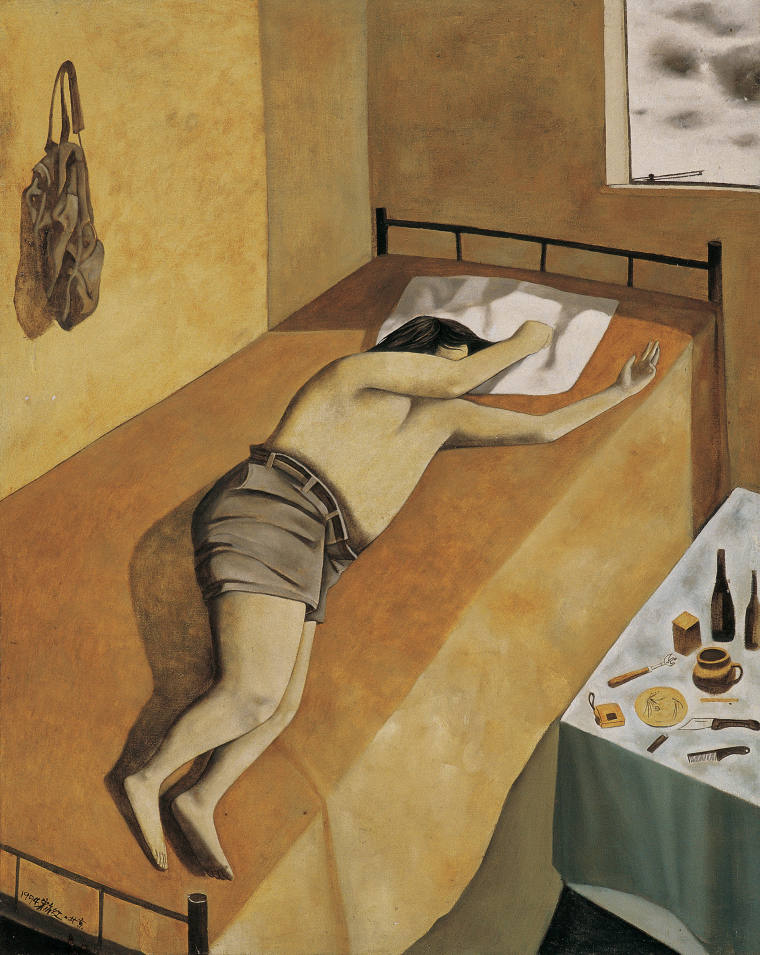 《午睡的兄长》80×65cm 油画1991