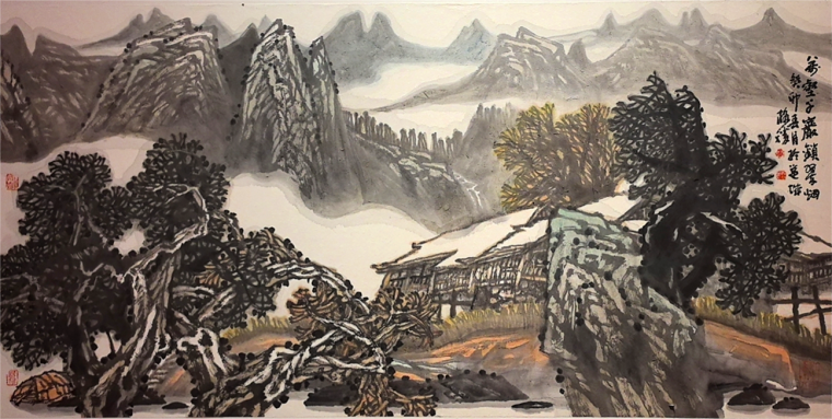 31黄格胜  万壑千岩锁翠烟 136x98cm 国画