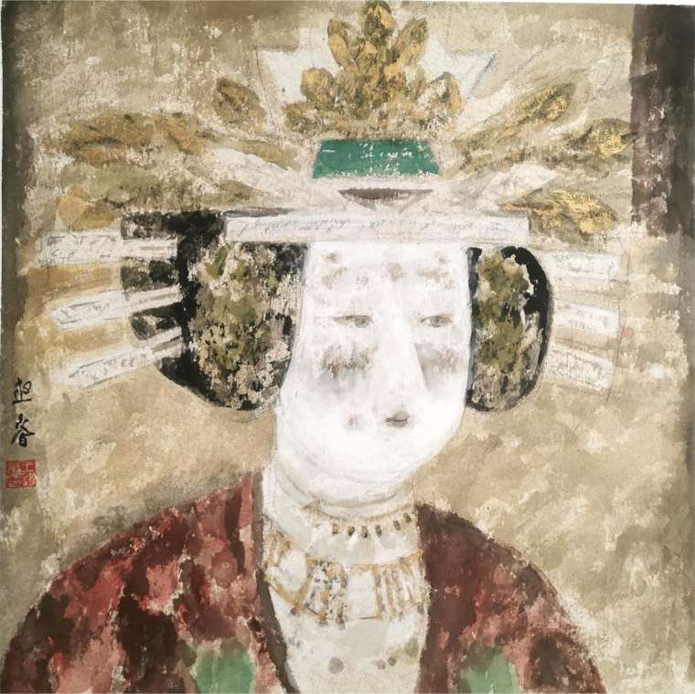 11王迎春 丝路遗韵 68x68cm  国画